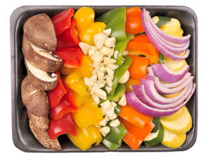 fresh cut vegetables